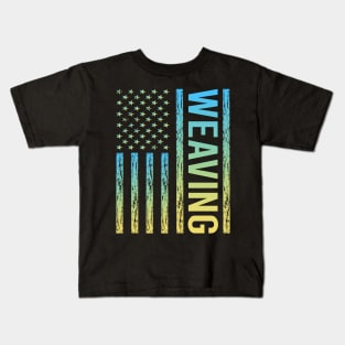 Gradient Flag 02 Weaving Weaver Kids T-Shirt